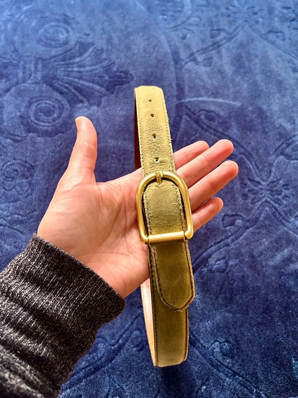 Coach Green Suede Belt